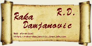 Raka Damjanović vizit kartica